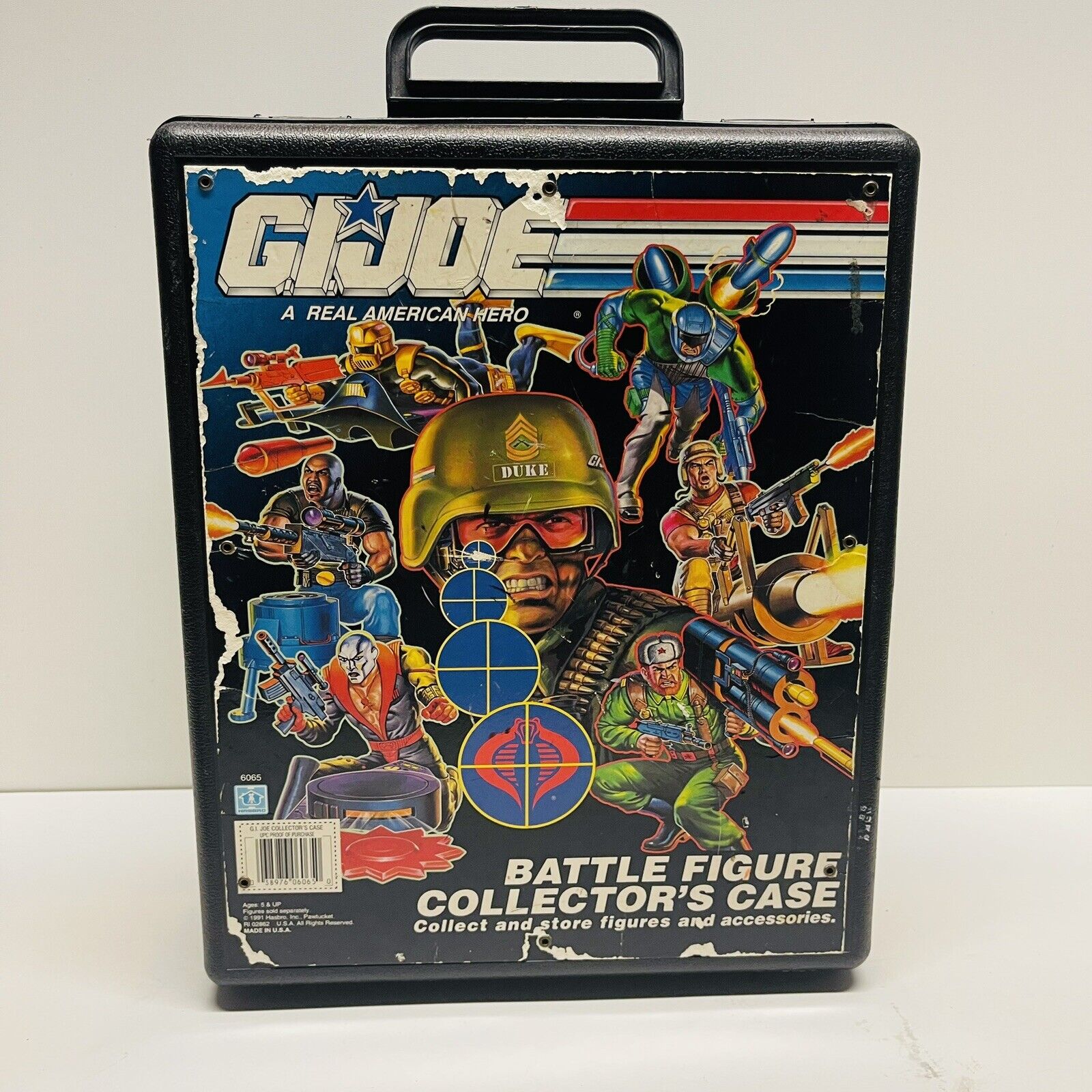 Vintage GI Joe 1991 Hasbro 13 x 11 x 6" Battle Figure Collector's Case Storage