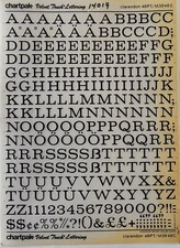 Chartpak Velvet Touch Lettering Clarendon 48pt/M3948 C Black Rub On