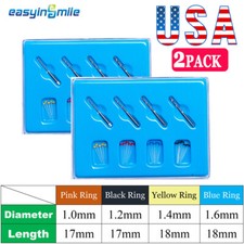 Dental Endo Fiber Post Resin High-intensity Screw Thread Glass +4*Drills 40pcs