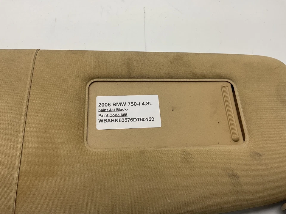 2006-2008 BMW 750LI E65 ПЕРЕДНИЙ ЛЕВЫЙ СОЛНЦЕЗАЩИТНЫЙ КОЗЫРЕК СОЛНЦЕЗАЩИТНЫЙ КОЗЫРЕК СОЛНЦЕЗАЩИТНЫЙ КОЗЫРЕК OEM - Изображение 2 из 4