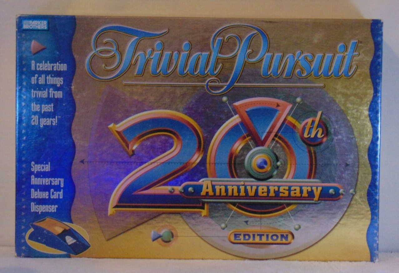 Trivial Pursuit 20th Anniversary Edition (2002) Hasbro Board Game – Complete