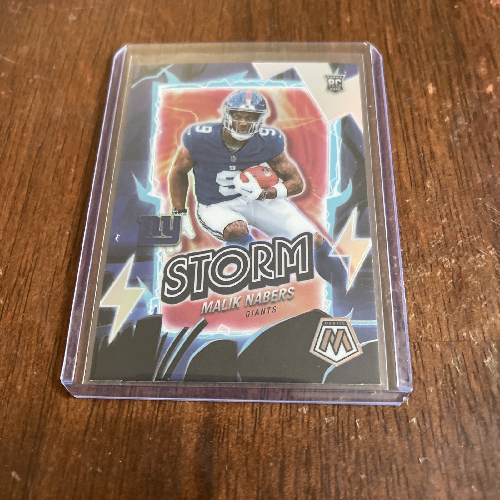 2024 Panini Mosaic - Storm Silver Prizm #12 Malik Nabers (RC)