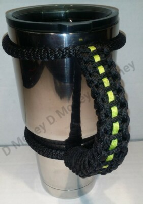 Paracord Handle for 40oz, 30oz, 20oz Tumblers Yeti,Ozark Thin Neon