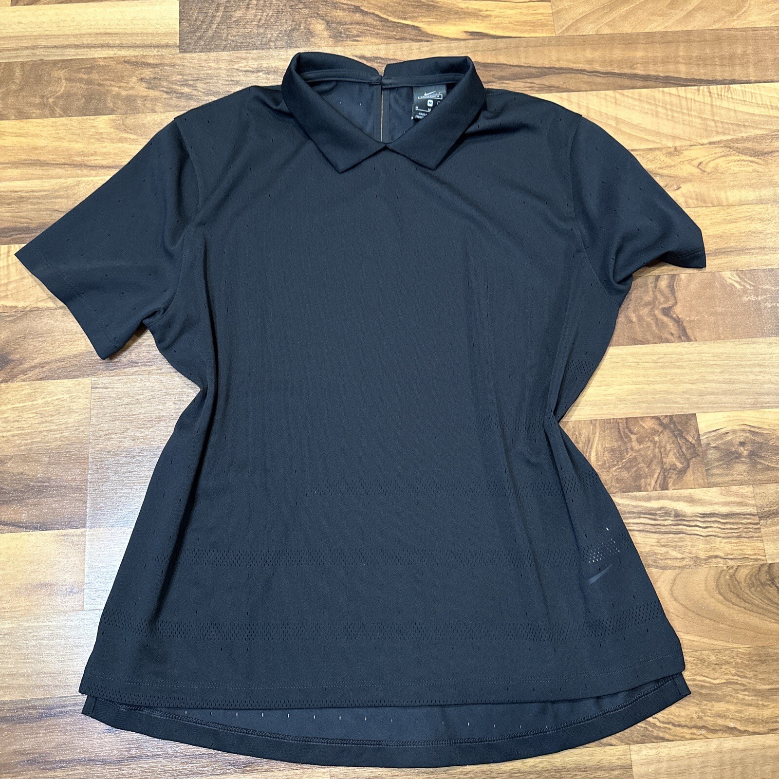 Nike Dri-Fit Ace Jacquard Golf Polo Black CK5846-010 Women’s Size M