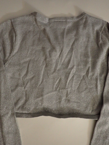 Girls Bonnie Jean Size Large Sweater Cardigan Special Occasion Silver Color - Picture 7 of 14