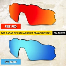Ice Blue & Fire Red POLARIZED Lenses for Oakley Radar EV Path AF OO9275, 1.5MM