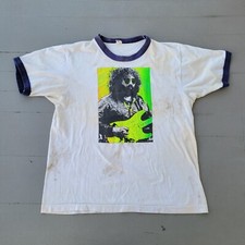Vtg 1980s Jerry Garcia Greatful Dead Distressed Ringer Sz XL USA Made