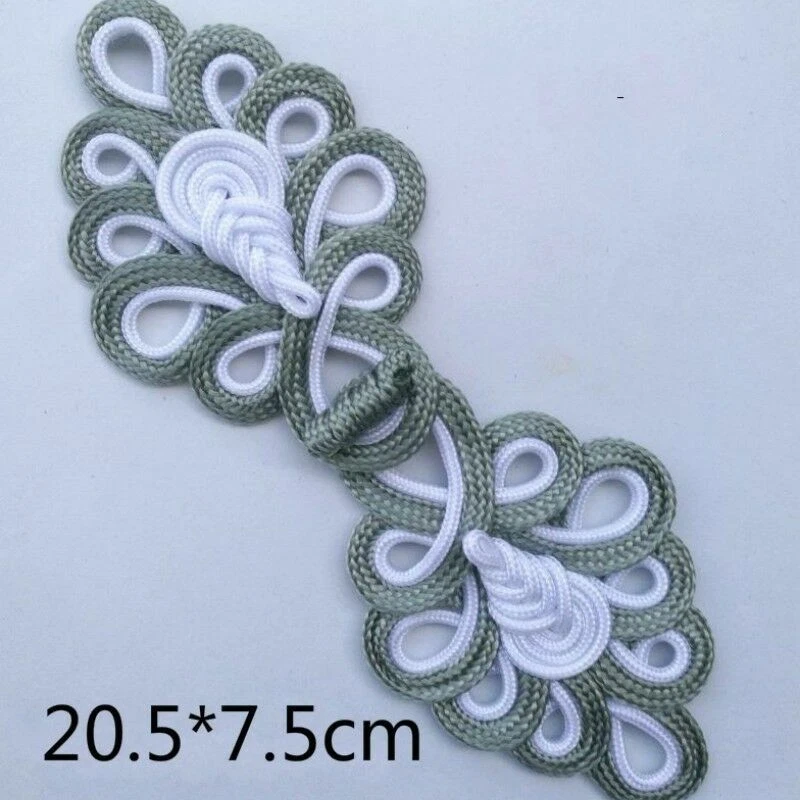 1 Pair Large Chinese Frog Fasteners Closure Button Knot DIY 8 3 Inches Gold Chic - Image 4 of 4