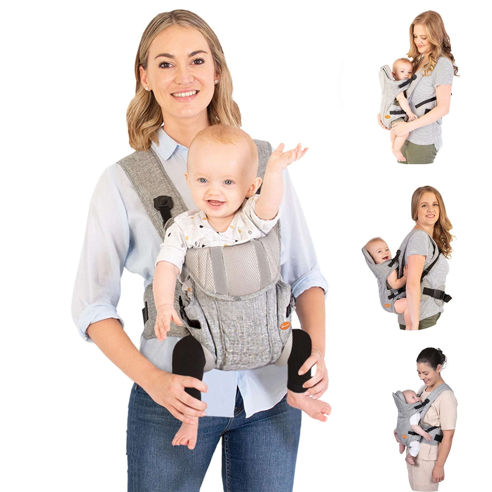 Dreambaby Oxford Baby Carrier Ergonomic Adjustable Mesh for Comfort 1 Pack