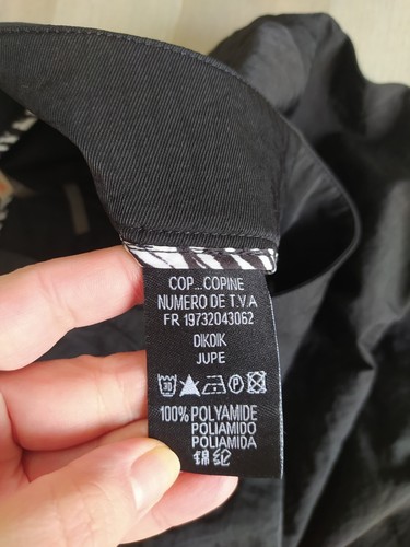 Cop Copine Dikdik Rock Reißverschluss Gesäßtaschen strukturiert schwarz Vintage Y2K Gr. 38/M - Bild 17 von 18