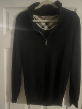 Burberry Long Sleeve Quarter Zip Men  s Pullover