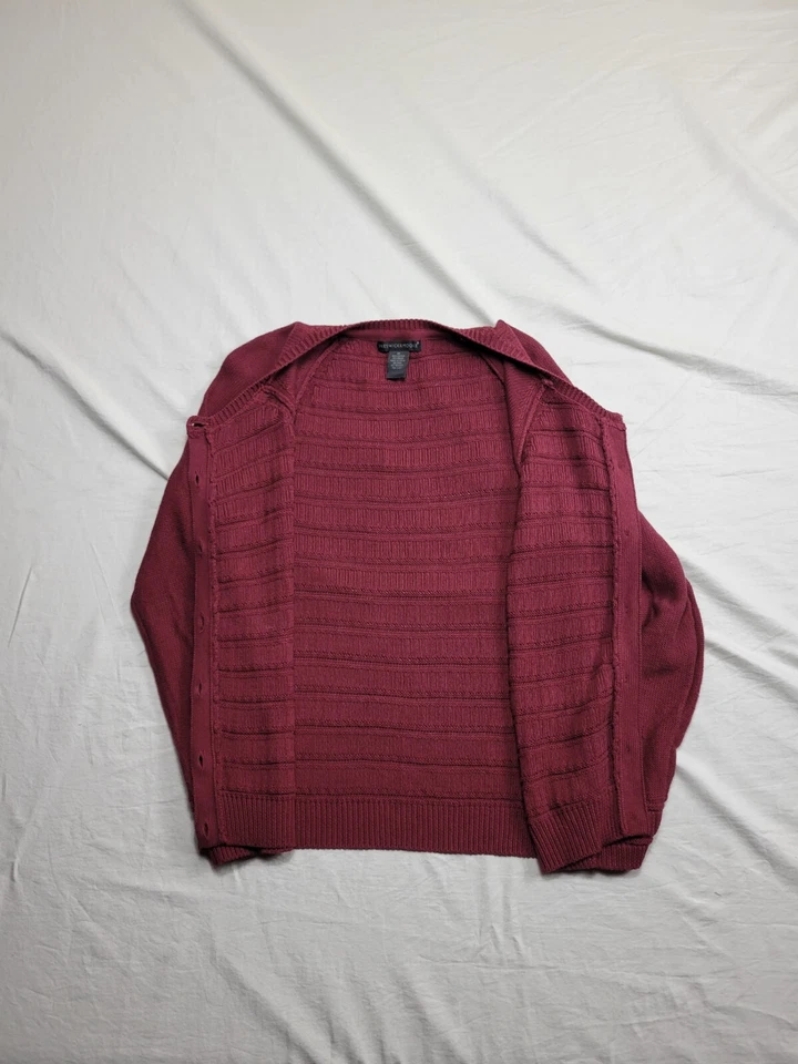 Cardigã Prewick & Moore Feminino Tamanho Médio Malha Manga Longa Borgonha - Imagem 4 de 4