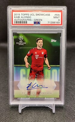 2015-16 Topps UEFA CL Showcase Xabi Alonso Autograph Green 27/150 