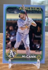 KYLE MCCANN 2024 Topps Update #US37 Father Day Blue Parallel SP /50 RC ATHLETICS