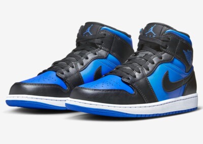 スニーカー Nike Air Jordan 1 Mid University Blue Black DQ8426-401 Air Jordan 1 Mid 