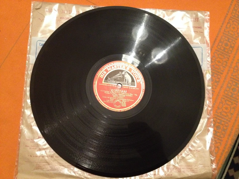 MARIO LANZA (The Student Prince) "Serenade"/"Deep In My Heart Dear" 78rpm 10" NM - Image 4 of 4