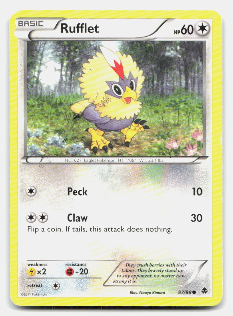 Rufflet 87/98 Common Emerging Powers Pokemon DMG