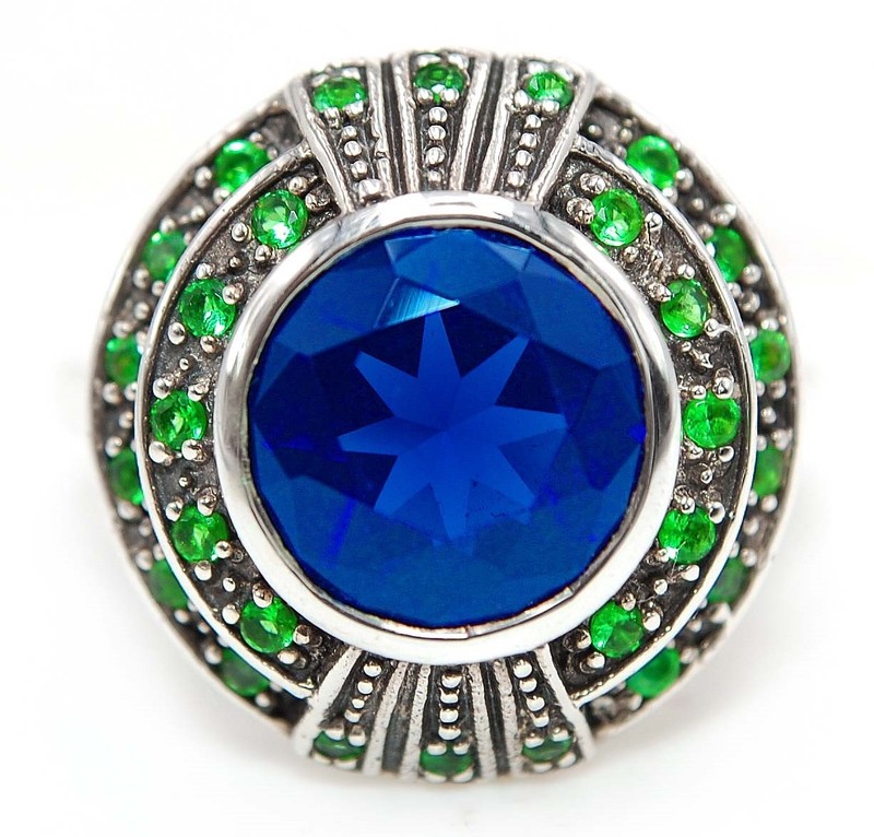 3CT Heat Treated Kyanite 925 Sterling Silver Filigree Ring Sz 6 F7-6