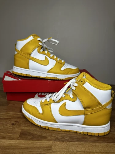 Nike Dunk High - Dark Sulfur Yellow - Größe 4