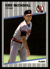 1989 Fleer Kirk McCaskill #483 California Angels MLB Baseball Base Set