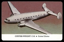 Curtiss Weight 1944 War Airplanes Jets Leaf Card (NM)