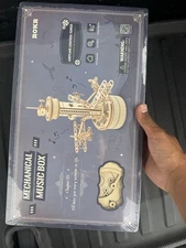 ROKR 3D Wooden Puzzle Airplane Control Tower Model Kit DIY Mechanical Music Box