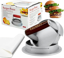 3-In-1 Adjustable Hamburger Press Patty Maker (1/2 Lb, 1/3 Lb, 1/4 Lb)