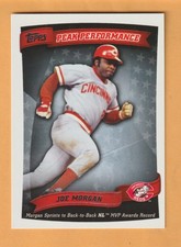 Joe Morgan Cincinnati Reds 2010 Topps Peak Performance #70 HOF