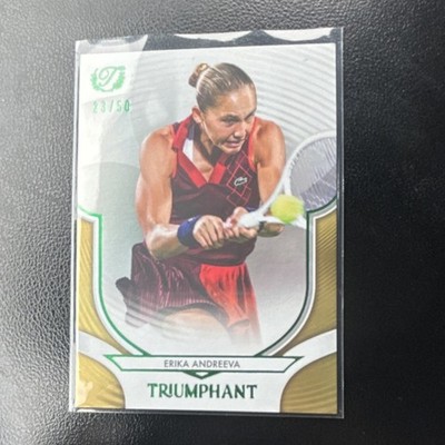 Topps Triumphant 2025 Erika Andreeva #59 Trophy Gold Foil /50 Tennis Card