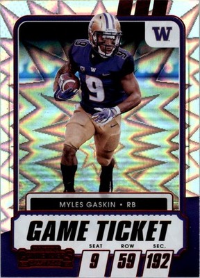 2021 Panini Contenders Draft Picks Game Ticket Red Explosion #61 Myles Gaskin FB