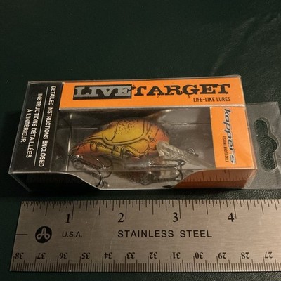 RARE Koppers Live Target Crankbait Diving Crawdad Bass Fishing Lure