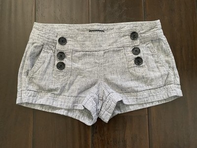 Express Women s Gray Linen Blend Shorts Size 0