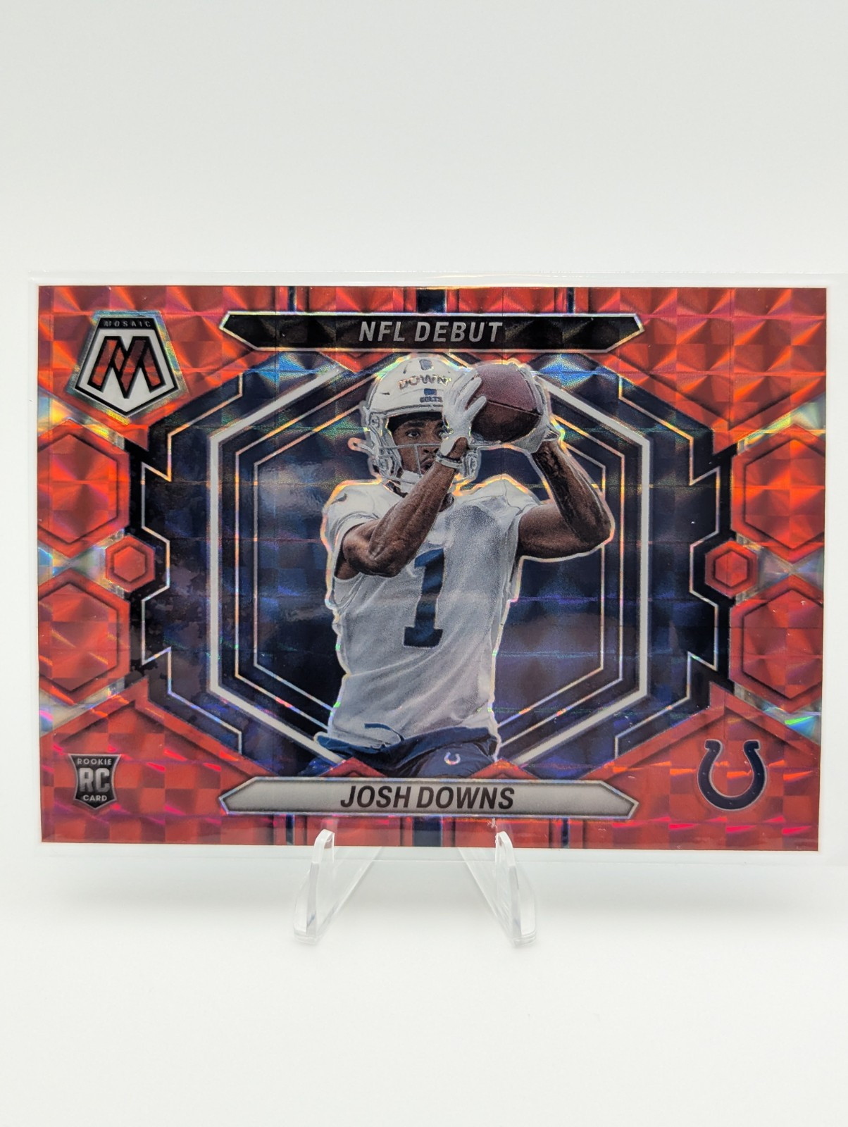 2023 Panini Mosaic - Nfl Debut Red Mosaic Prizm #ND-15 Josh Downs (RC)
