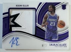 2022-23 Panini Immaculate Keon Ellis Premium Jersey Patch Rookie Auto FOTL #/8