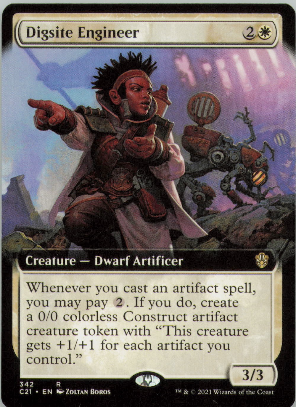DIGSITE ENGINEER (EXTENDED ART) 342 R COMMANDER 2021 MAGIC: THE GATHERING NM