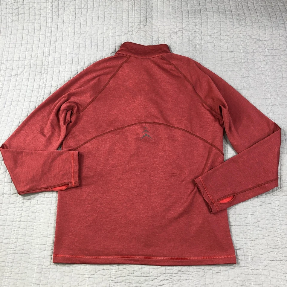 Пуловер женский REI большой красный вересковый четверть квадратного ярда на молнии отверстия для пальцев для пеших прогулок - Изображение 2 из 4