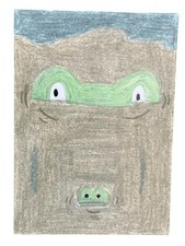 Alligator ACEO Original OOAK Drawing Animals Reptile ATC Illustration Crocodile