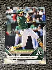2025 Topps NOW Jacob Wilson RC Rookie 15 Game Hit Streak #61 Athletics A’s