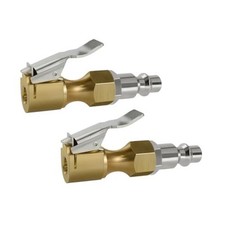 Premium Locking Air Chuck for Tires - 1/4 Inch NPT Heavy close open with FNPT