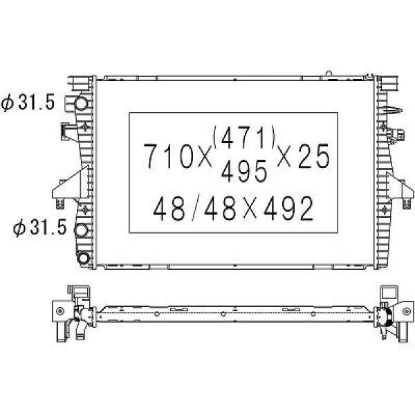 Diederichs DCM3448 KüHler, MotorküHlung FüR VW Multivan T5 (7HM, 7HN, 7HF, 7EF,-image