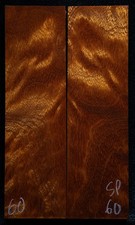 Figured Sapele 60 Knife Scale 5.4"x 1.5"x 3/8"