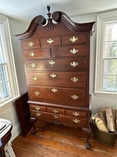 Antique Mahogany Pennsylvania Chippendale Style Highboy Ca. 1870
