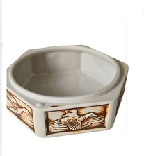 Avon VINTAGE 1980 Ceramic Duck Hexagon Trinket Box Ceramarte Brazil Candy Dish