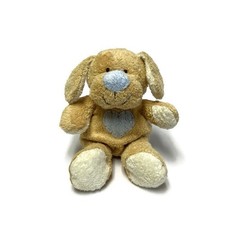 Ty Baby Huggypup Puppy Dog Plush 8" Rattle Blue Heart 2004