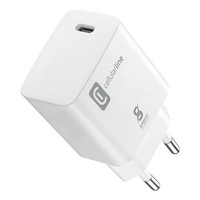 Caricabatterie Cellular Line Super Fast 25W Usb C, Schwarz, Schnellladung