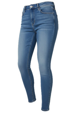 Women's Jeans Sz 10 S & Co. Blue Denim Tapered Low Rise Stretch Distressed Whisk