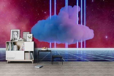 3D Virtual Network Space Wall Murals Wallpaper Murals Wall Sticker