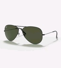 Ray-Ban Aviator Sunglasses RB3026 Black Frame Classic G-15 Green Lens L2821 62mm