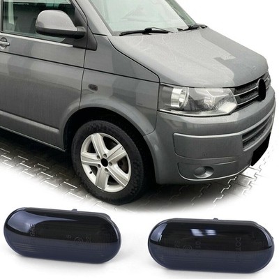 LED Lightbar Seitenblinker Schwarz für VW T5 Transporter Caravelle Multivan ab03