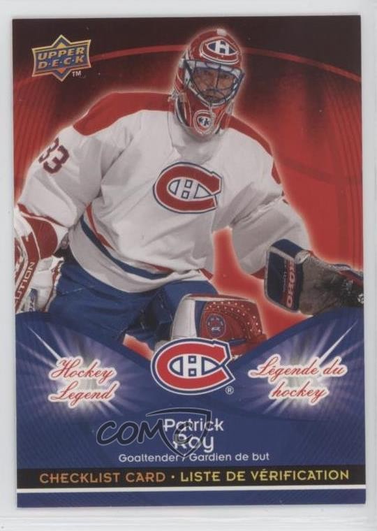 2009-10 Upper Deck McDonald's Checklists Patrick Roy #CL1 HOF 0i6
